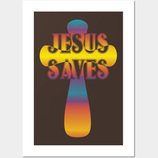 Jesus Saves Cross Posters and Art